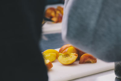 Close-up of fruits on table