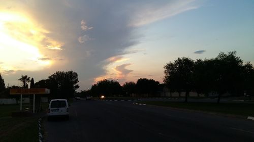 Road with trees in background