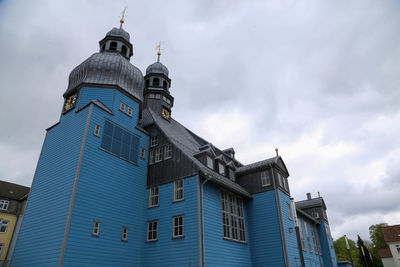 Low angle view of buildings against sky