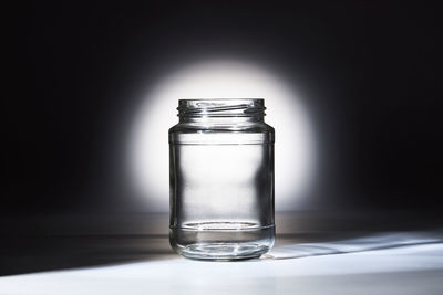 Close-up of glass of water on table