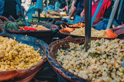 Close-up of food for sale at market