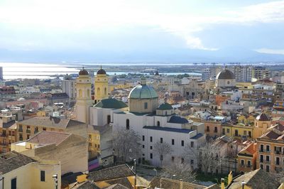 High angle view of cityscape