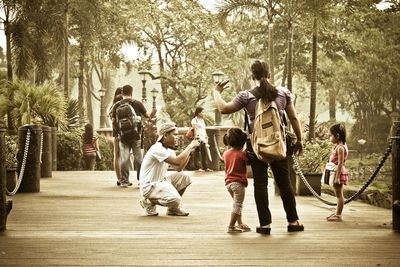 People in park