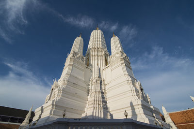 Low angle view of buildings against sky