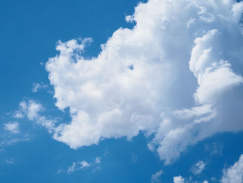 Low angle view of clouds in blue sky