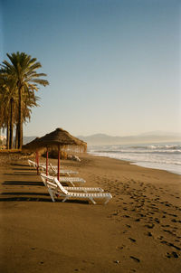 Sunbed on the beach, complete peace 