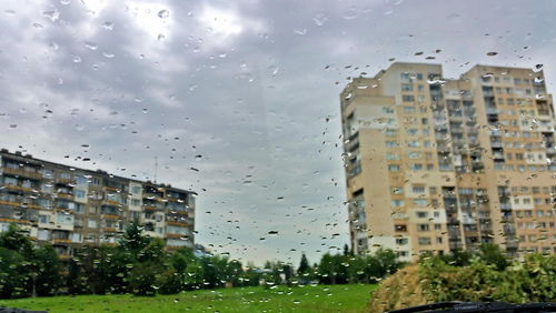 Built structures against the sky