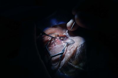 Close-up of man looking at camera