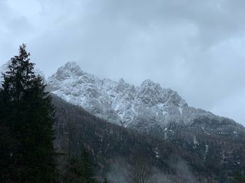 Scenic view of snow mountains against sky