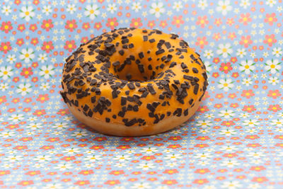 High angle view of bread on table