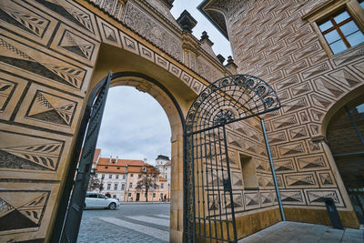 Low angle view of historical building against sky