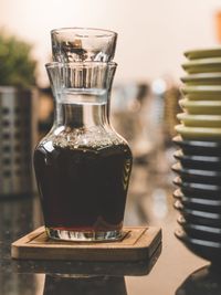 Close-up of drink on table