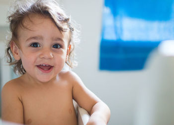 Portrait of cute baby girl