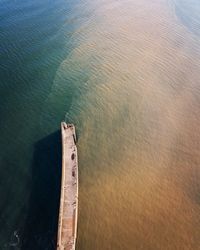 High angle view of sea