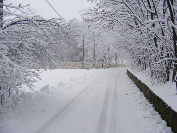 Snow covered road