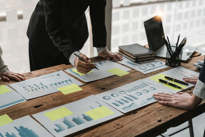 Business colleagues working at office