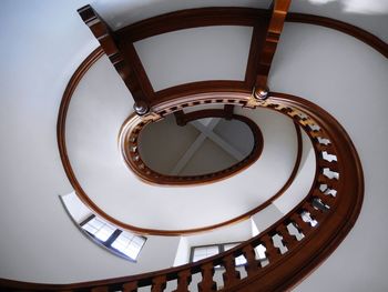 Low angle view of spiral staircase