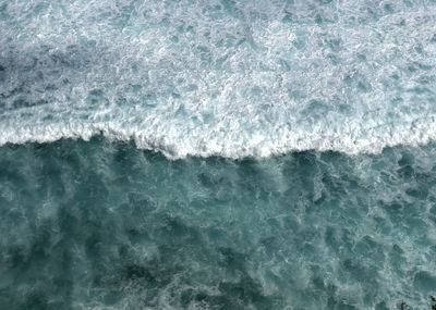 High angle view of waves in sea