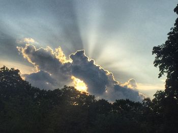 Low angle view of cloudy sky