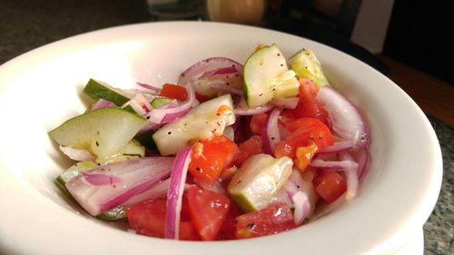 Close-up of served food