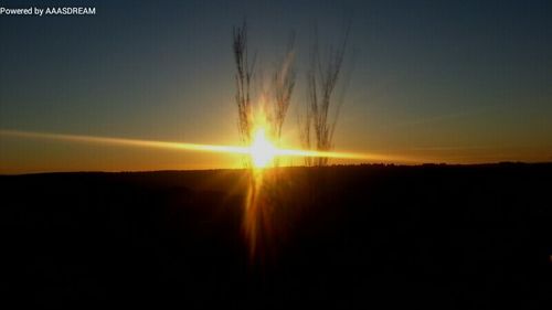 Scenic view of landscape at sunset