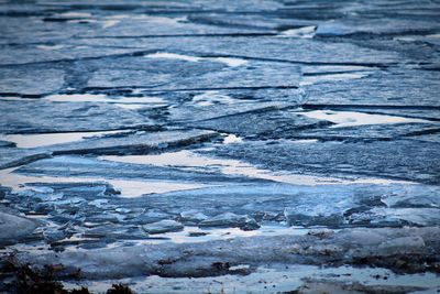 Full frame shot of frozen water