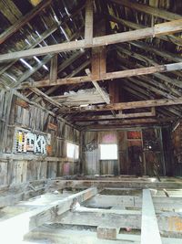 Interior of abandoned building