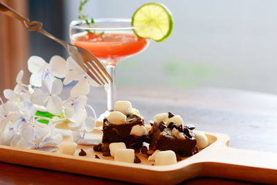 Close-up of drink on table