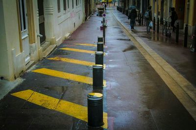 Narrow walkway in city