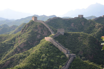 High angle view of mountain range