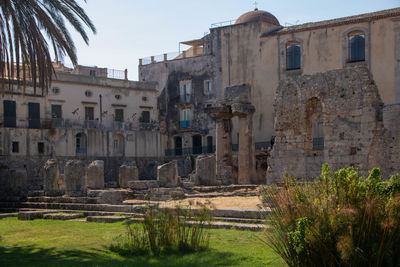 Low angle view of historical building