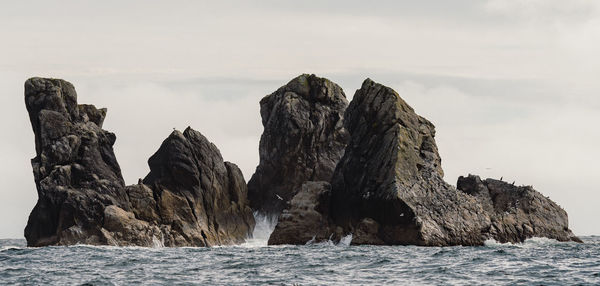 Some rock formation at seward coastline
