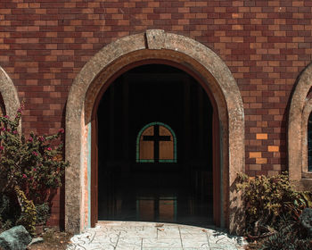 Entrance of historic building