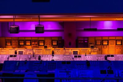 The control panel used for the apollo missions at cape kennedy/canaveral