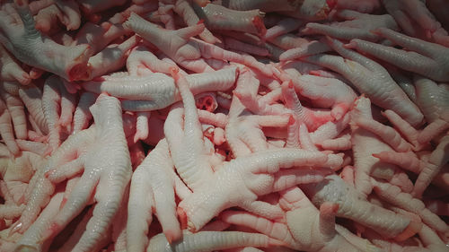 Full frame shot of carrots for sale at market stall
