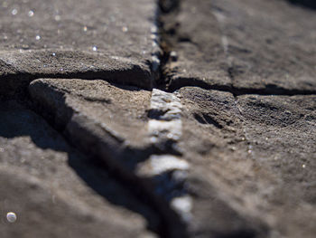 Full frame shot of cracked street