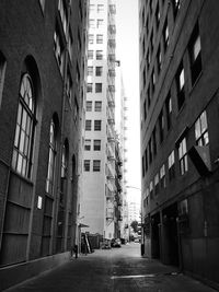 Narrow alley in city