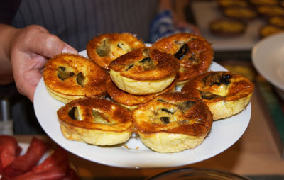 Close-up of hand holding food