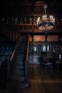 Man sitting on staircase