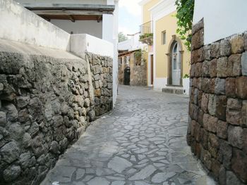 Stone wall of historic building