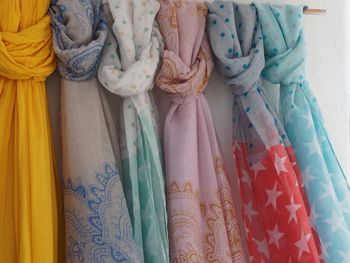 Close-up of multi colored fabric