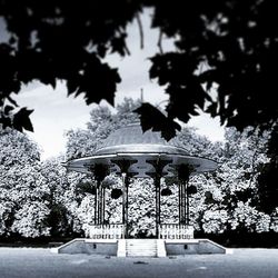 Built structure with trees in background