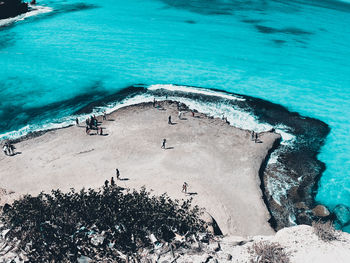 High angle view of swimming pool