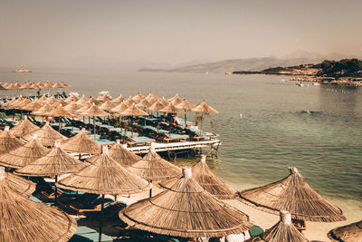 Panoramic view of beach against sky