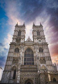 Low angle view of historical building against sky