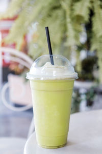 Close-up of drink on table