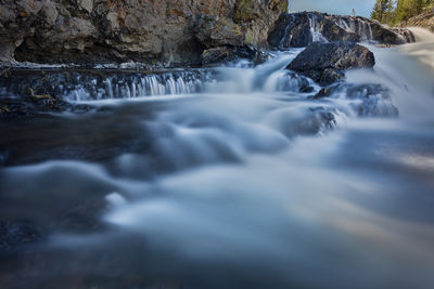 Scenic view of waterfall