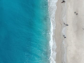 High angle view of beach