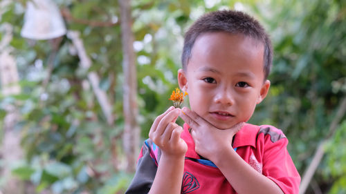 Portrait of cute boy