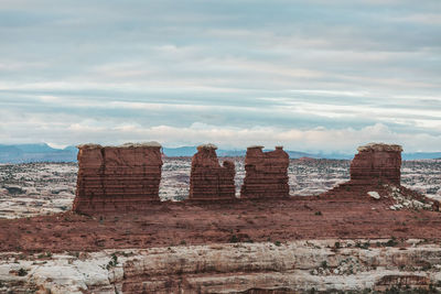 Sandstone rock formation known as the chocolate drops in the maze